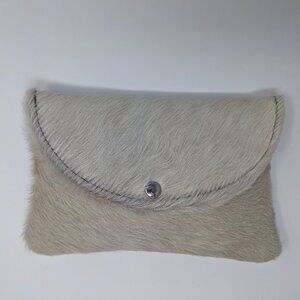 Horse Hair White Clutch